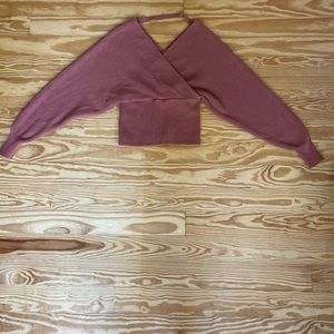 Cropped Cross Sweater